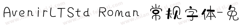 AvenirLTStd Roman 常规字体字体转换